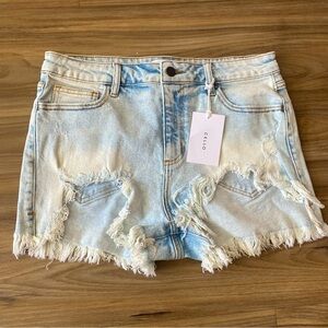 CELLO distressed jean shorts